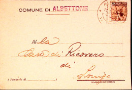 1944-Monumenti C.30 I Tipo Isolato Su Cartolina Albettone (11.8) - Marcofilie