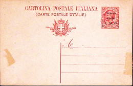 1918-Venezia Giulia Rara Cartolina Postale Leoni C.10 Sopr.Venezia/Giulia/3.11.1 - Venezia Giulia