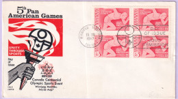 1967-CANADA 5^ Giochi Pan Americani Fdc - Other & Unclassified