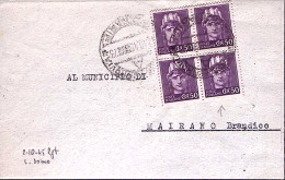 1945-Imperiale S.F. Blocco Quattro C.50 Su Circolare Brescia (2.10) Un Francobol - Poststempel