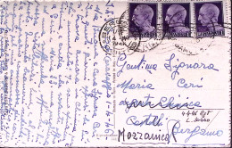 1946-Imperiale S.F. Tre Lire 1 Su Cartolina Caravaggio (2.4) - Storia Postale