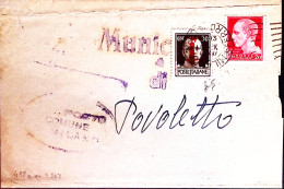 1944-R.S.I. Imperiale Sopr.RSI C.30 Soprastampa ROSSO-BRUNO + Imperiale C.20 Su  - Storia Postale