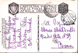 1936-Posta Militare/0.1.L. C.2 (31.5) Su Cartolina Franchigia (Carta AO) - Afrique Orientale Italienne