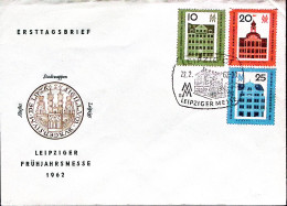 1962-GERMANIA ORIENTALE DDR Fiera Di Lipsia Serie Cpl. (586/8) Fdc - Storia Postale