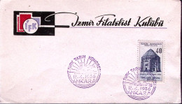 1956-TURCHIA 25 Fondazione Societa' Di Storia Su Busta Fdc - Briefe U. Dokumente