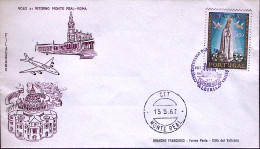 1967-PORTOGALLO 50 Apparizione A Fatima E.3,50 Su Busta Fdc - FDC