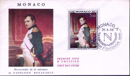 1969-MONACO 200 Nascita Napoleone Su Busta Fdc - Cartas & Documentos