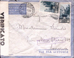 1940-ADDIS ABEBA CORRISPONDENZE Citta' C.2 (2.12) Su Busta (lacerata) Via Aerea  - Eritrea