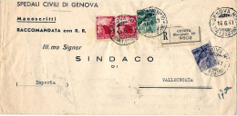 1947-modulo Ospedaliero,raccomandata Affrancata L.1+coppia L.3+L.6 Democratica - 1946-60: Poststempel