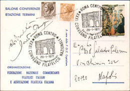 1977-cartolina Speciale Del XXXI Convegno Filatelico Nazionale Di Roma,e Annullo - Demonstrationen