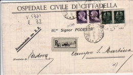 1944-R.S.I. Imperiale Soprastampata Coppia C.25 0 Imperiale Coppia Lire 1 Su Pie - Marcophilie