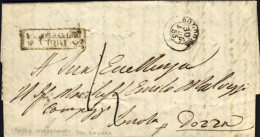 1855-lettera Disinfettata Con Tagli Diretta A Dozza Bologna Marchese Emilio Malv - Non Classés