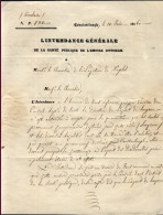 1846-Costantinopoli Lettera Dell'Intendenza Generale Della Sanita' Pubblica Dell - Historical Documents