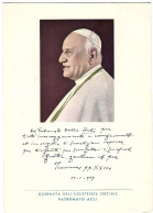 1959-giornata Dell'assistenza Sociale Patronato Acli-effigie Di Papa Giovanni XX - Papas