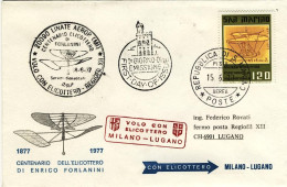 1977-San Marino Aerogramma Lettera Illustrata Centenario Dell'elicottero Di Enri - Corréo Aéreo