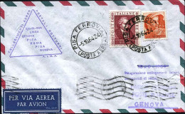 1964-collegamenti Aereo Postali Notturni Linea Pisa Genova - 1961-70: Storia Postale