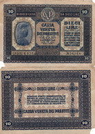 Italy / 10 Lire / 1918 / P-M6(a) / VF - Otros & Sin Clasificación
