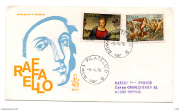 Italia FDC Venetia 1970 Raffaello Sanzio Viaggiata Per L'Italia - FDC