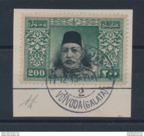 1914 Turchia -  Sultano Mohammed V , 193  USATO Su Frammento - Voivoda (Galata) - Altri & Non Classificati