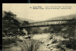 Carte Avec Vue N° 42 - 58 - Chemins De Fer Du Bas-Congo - Pont Sur Le Pozo - Obl. LEOPOLDVILLE - 30/03/1913 - Ganzsachen