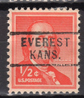 KS-224; USA Precancel/Vorausentwertung/Preo; EVEREST (KS), Type 729 - Prematasellado