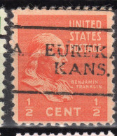 KS-223; USA Precancel/Vorausentwertung/Preo; EUREKA (KS), Type 701 - Prematasellado