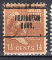 KS-290; USA Precancel/Vorausentwertung/Preo; HERINGTON (KS), Type 704 - Prematasellado