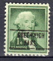 KS-273; USA Precancel/Vorausentwertung/Preo; GREENWICH (KS), Type 748 - Préoblitérés