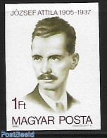 Hungary 1980 Attila Jozsef 1v Imperforated, Mint NH, Art - Authors - Neufs