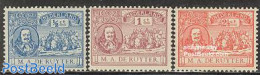 Netherlands 1907 Michiel De Ruyter 3v, Mint NH, Transport - Ships And Boats - Unused Stamps