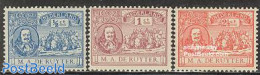 Netherlands 1907 Michiel De Ruyter 3v, Mint NH, Transport - Ships And Boats - Ungebraucht