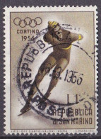 (San Marino 1956) Olympische Winterspiele - Cortina D'Ampezzo 1956, Italien O/used (A5-19) - Inverno1956: Cortina D'Ampezzo