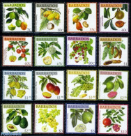 Barbados 2011 Definitives, Fruit 16v, Mint NH, Nature - Fruit - Obst & Früchte