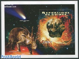 Guinea, Republic 1998 Minerals S/s, Mint NH, History - Nature - Geology - Prehistoric Animals - Vor- U. Frühgeschichte