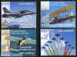 San Marino 2003 Aviation 4v, Mint NH, Transport - Aircraft & Aviation - Nuevos