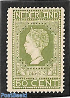 Netherlands 1913 50c., Green, Stamp Out Of Set, Mint NH, History - Kings & Queens (Royalty) - Nuevos