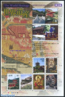 Japan 2001 World Heritage (3) 10v M/s, Mint NH, History - Religion - World Heritage - Churches, Temples, Mosques, Syna.. - Nuevos