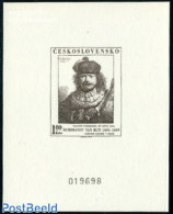 Czechoslovkia 1973 Rembrandt, Special Print S/s, No Postal Value, Mint NH, Art - Paintings - Rembrandt - Otros & Sin Clasificación