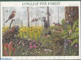 United States Of America 2002 Longleaf Pine Forest 10v M/s, Mint NH, Nature - Animals (others & Mixed) - Birds - Flowe.. - Nuevos