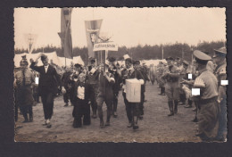 Selt. Foto Ansichtskarte Kraft Durch Freude Deutsches Reich Soldaten Festumzug - Covers & Documents