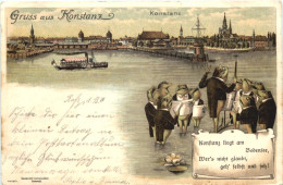 Gruss Aus Konstanz - Frosch - Litho - Konstanz