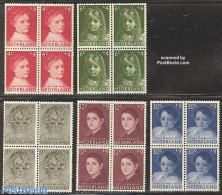 Netherlands 1957 Child Welfare 5v, Blocks Of 4 [+], Mint NH - Nuovi