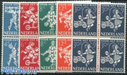 Netherlands 1958 Child Welfare 5v, Blocks Of 4 [+], Mint NH, Various - Toys & Children's Games - Ongebruikt