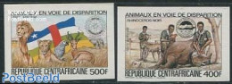 Central Africa 1983 Scouting, Rotary 2v, Imperforated, Mint NH, Health - History - Nature - Sport - Various - Red Cros.. - Red Cross