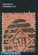 Great Britain 1865 4p Redorange, Plate 11, Used, Used Stamps - Sonstige & Ohne Zuordnung