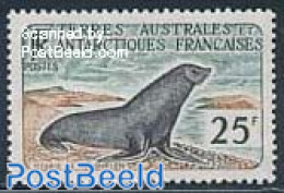 French Antarctic Territory 1960 25Fr, Stamp Out Of Set, Unused (hinged), Nature - Unused Stamps