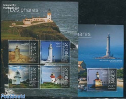 Niger 2013 Lighthouses 2 S/s, Mint NH, Various - Lighthouses & Safety At Sea - Fari