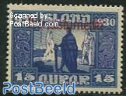 Iceland 1930 15A, On Service, Stamp Out Of Set, Unused (hinged) - Otros & Sin Clasificación