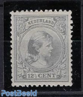 Netherlands 1891 12.5c, Cliche, Stamp Out Of Set, Unused (hinged) - Ungebraucht