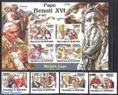 Burundi 2011 Pope Benedict XVI 4v+s/s, Imperforated, Mint NH - Other & Unclassified